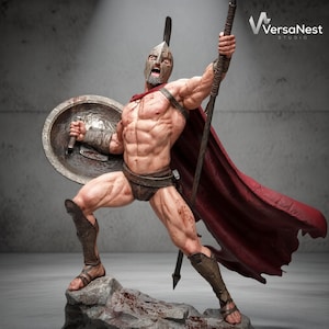 Arte de fan de Leonidas Spartan: archivos STL a escala 1:6 para impresión 3D (compatibles y no compatibles)