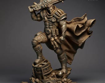 Cable STL Statue 1:6 Scale | Marvel-Inspired 3D Print Model