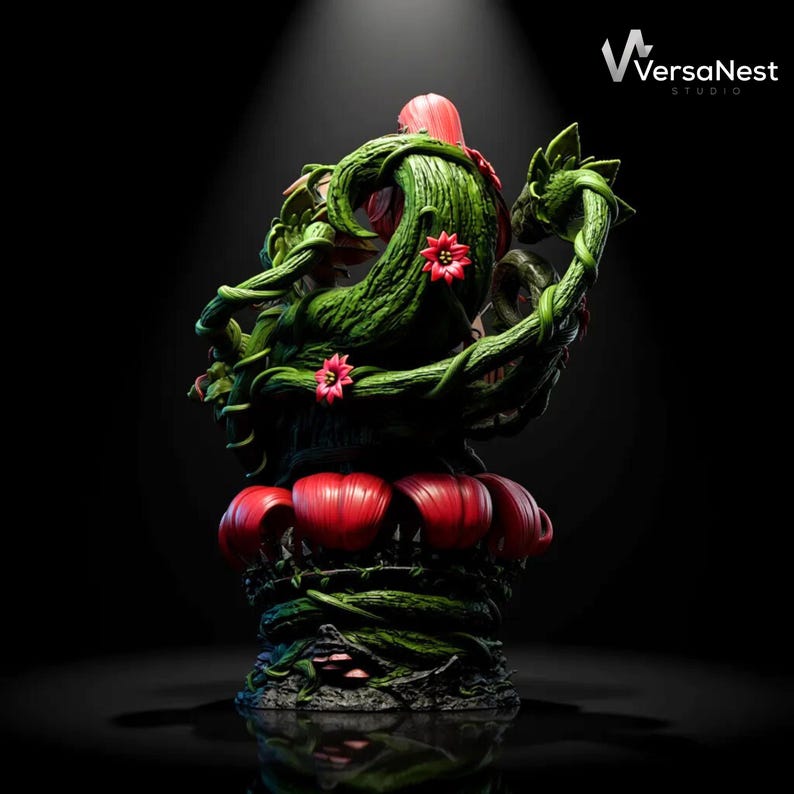 Close-up of Poison Ivy sculpt showing detailed vines and anatomy
