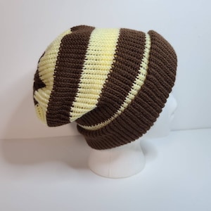 Cookie Dough Inspired Double Layered Knitted Beanie Slouch Hat