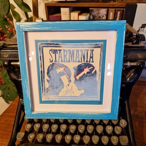 Linocut tribute to &quot;Starmania&quot;