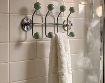 Metal Wall Hook Rack for Entryway | Modern Minimalist Coat Hanger | wall art | Wall Mounted Organizer for Home, Office, or Hallway Decor