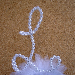 Topper de pastel de bodas - Topper de pastel inicial - Topper de pastel de letras - Carta L - Topper de pastel de monograma - Topper de pastel de letras de perlas - Personalizado