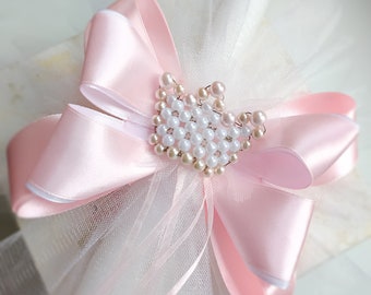 Baby Shower Crown Decoration - Crown Decoration - Pearl crown - Baptism Decoration - Baby Shower Centerpiece - Candle Decoration - 1 pcs.