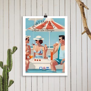 Port Jacques Beach Club Poster Drinks in the Sun