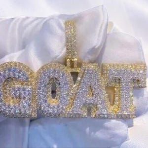 Custom Script Initial Pendant | Sterling Silver Iced Out Letter Charm