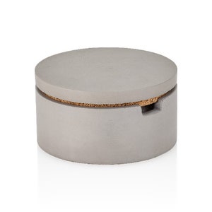 Concrete Salt Cellar with Spoon / Salt Keeper / Salt Dish / Container image 3