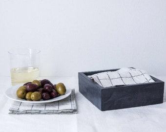 Concrete Cocktail Napkin Bin / Catch All / Valet Tray / Desktop / Concrete Bin