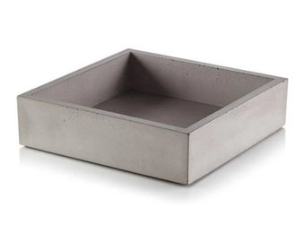 Concrete Napkin Bin / Valet Tray / Catch All / Concrete Decor