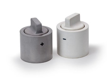 Concrete Salt & Pepper Shaker Set / S + P Set / Salt and Pepper / Concrete Shakers