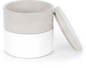 Large Stacking Concrete Sugar Bowls. Large Stacking Salt Cellars. Stacking Spice Containers