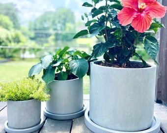 Round Concrete Planter