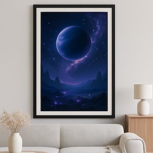 Cosmic Dreamscapes – Surreal Space Wall Art Printable Set | Fantasy Galaxy Poster | Sci-Fi Planet Landscape&quot;