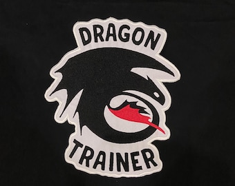 Parche bordado de Entrenador de Dragones: Hipo y Desdentao (25 x 20 cm)