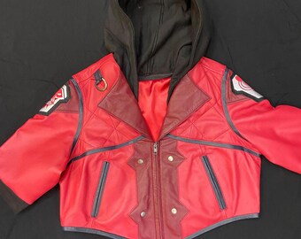 Chaqueta de cuero Arcane de Vi: cosplay de League of Legends, ajuste personalizado