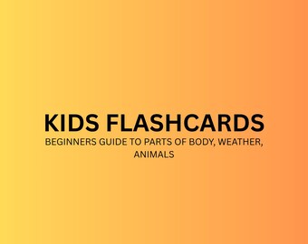 Tarjetas didácticas imprimibles: Partes del cuerpo, clima, animales (archivos PDF y PNG)