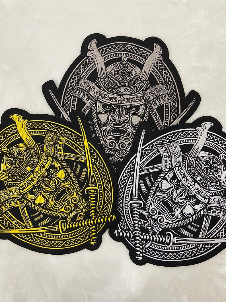 Samurai Back Patch Samurai Embroidery Patch: Odin Sons, Japanese Swordsman - 12 Inch, Odin ...