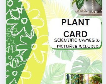 印刷可能な植物ケアカード：写真付き植物ガイド（PDFダウンロード）