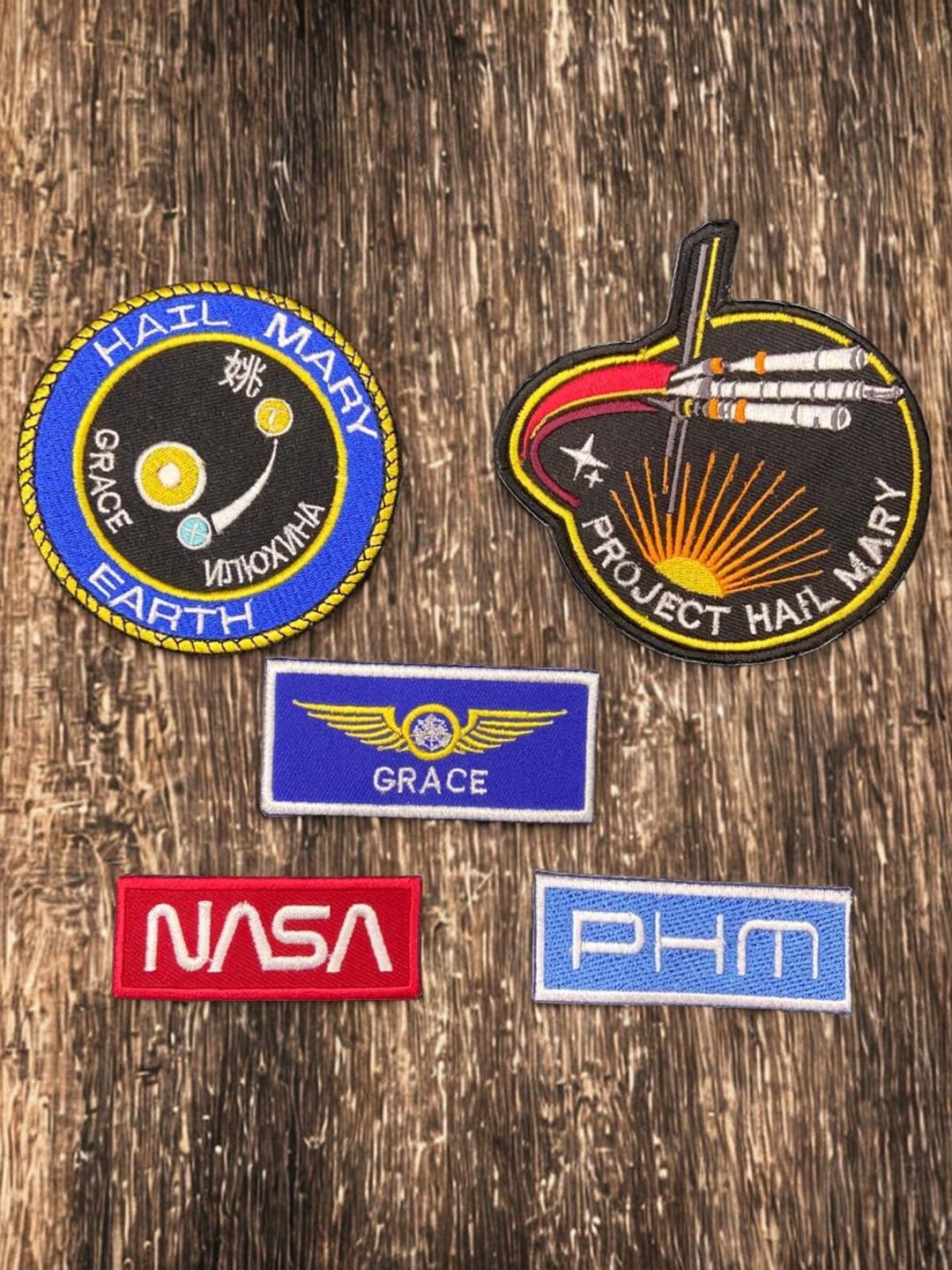 Project Hail Mary Embroidered Patches | Ryland Grace, NASA, Earth Cosplay (iron-on) - Etsy Poland
