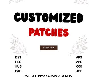 Parche termoadhesivo bordado personalizado: diseño personalizado, sin mínimo