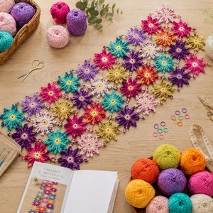 Daisy Crochet Table Runner Pattern PDF | Floral Table Runner Crochet Pattern | Spring Table Decor | Lace Table Runner | Instant Download