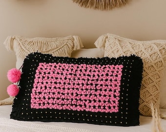 Window Seat Cushion Cover |  Handmade lounge and sleepwear | Crochet pillowcase