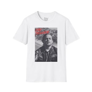 Sons of Anarchy Jax Teller Unisex Softstyle T-Shirt, Charlie Hunnan Actor Tee, TV Show Fan Merchandise, Biker Gang Shirt, Rebel Design