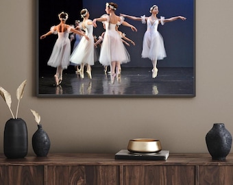 Ballerinas Art Print: Graceful Dancers Illustration