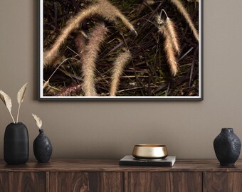 Night Foliage Photography Print - Dramatic Flash Art