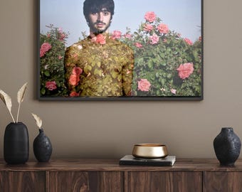 photography - collage - man with flowers No.1