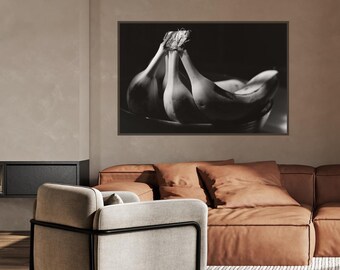 Black and White Banana Still Life