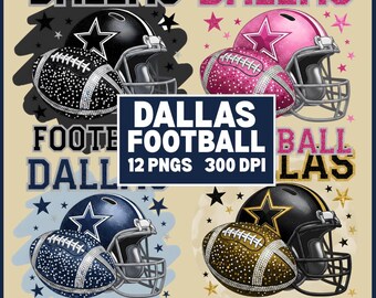 Football Rhinestone PNG Clipart | Glitter and Sparkle Sports Design | Glam Blue Helmet Digital Art for Football Mom Shirts & Game Day Crafts