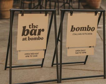 Custom Storefront Sign, A-Frame Outdoor Sidewalk Signs, Sandwich Signage, Swinging Signage, Sidewalk Signage, Frame Signage, Cafe Sign