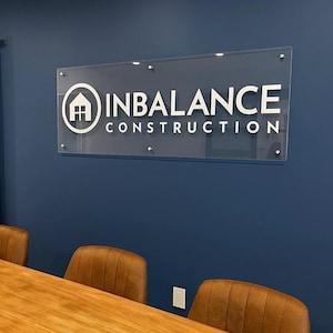 Custom Acrylic Business Sign  – Custom Office Wall Sign - Personalized Office Sign -  Modern Decor for Beauty Studios