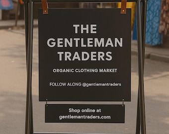 Personalized A-Frame Sidewalk Sign – Durable Outdoor Sandwich Board for Coffee Shops, Bars & Events