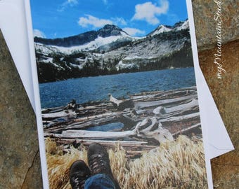 Enjoying the Mountain View at Canyon Lake - Photo Note Card - Montana Nature Photography