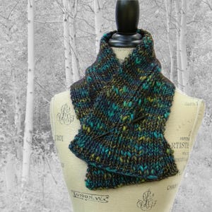 Ladies Gorgeous Wool Blend Hand Knit Neckwarmer Scarf - Handmade in Montana - Ready to Ship