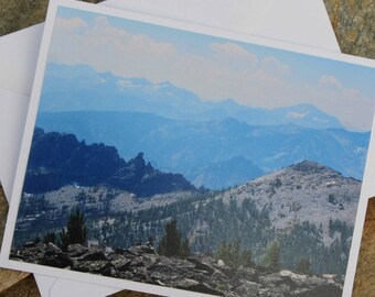 Photo Note Card - Mountain View from top of Ward Mountain in Montana