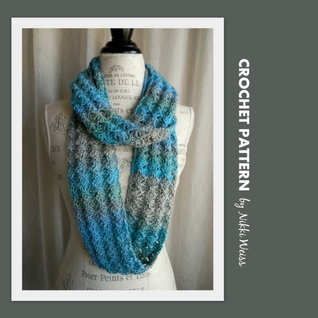 Crochet Pattern - Unforgettable Crochet Infinity Scarf Cowl - Digital ...