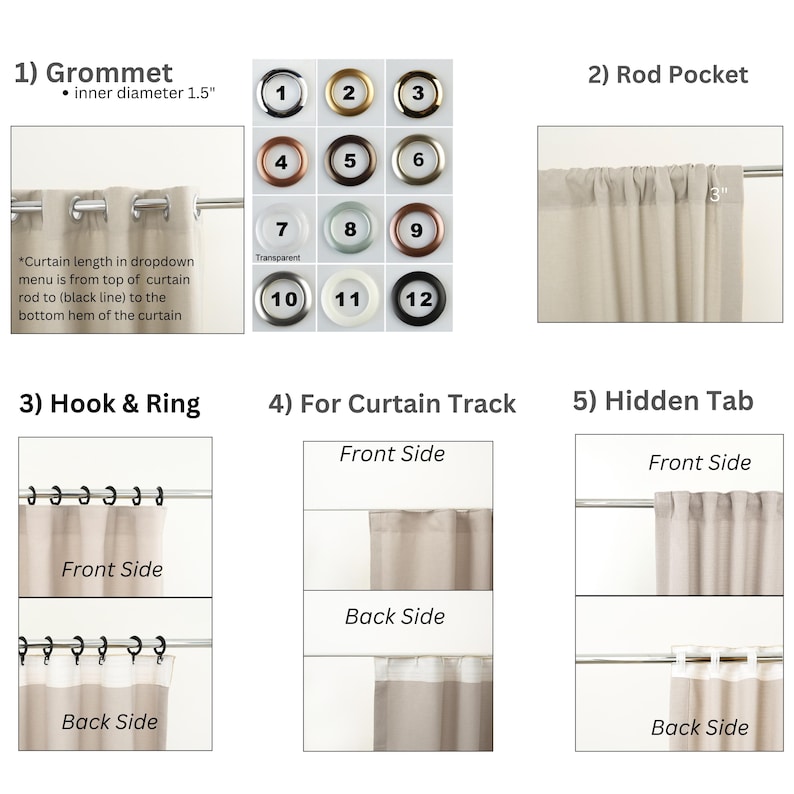 Extra Long Linen Sheer Curtain Panels for Living Room, 16 Colors, Sheer ...