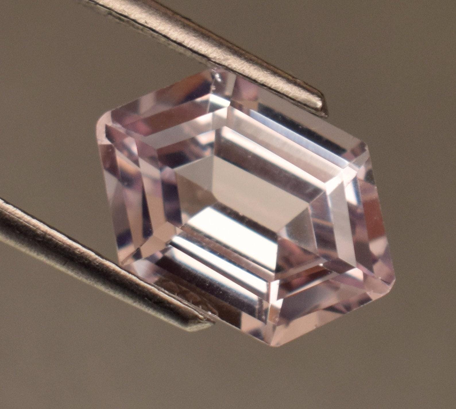 Natural Certified Baby Pink Morganite 4.35 Ct Fancy Cut Loose Gemstone Brazil For Jewelry Use Gem [Treated Gem]