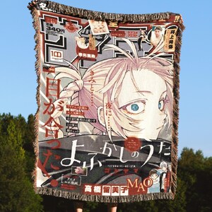 Anime blanket tapestry wall decor, Blanket anime rug embroidered throw