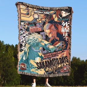 Anime blanket tapestry wall decor, Blanket anime rug embroidered throw