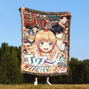 Anime blanket tapestry wall decor, Blanket anime rug embroidered throw