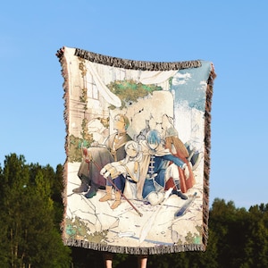 Anime blanket tapestry wall decor, Blanket anime rug embroidered throw