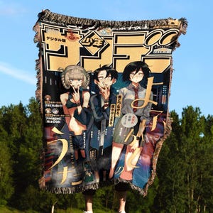 Anime blanket tapestry wall decor, Blanket anime rug embroidered throw