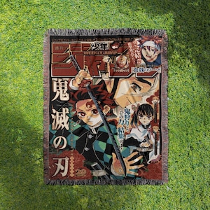 Anime blanket tapestry wall decor, Blanket anime rug embroidered throw