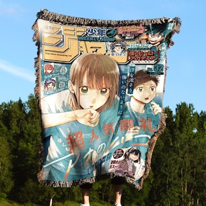 Anime blanket tapestry wall decor, Blanket anime rug embroidered throw