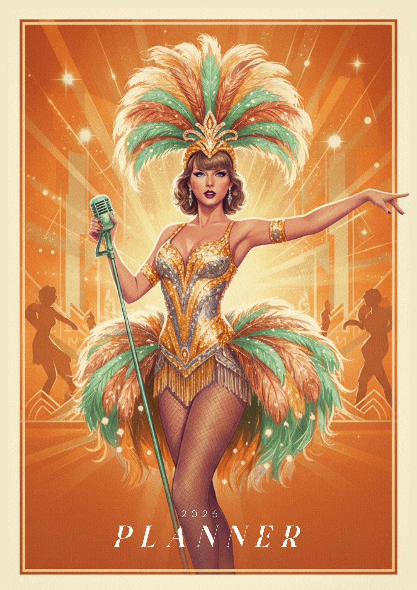Taylor Swift 2026 Annual Planner | “the Life of a Showgirl” Fan