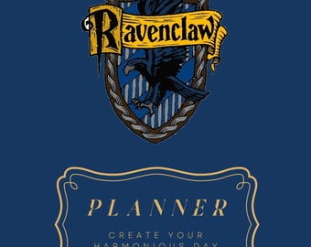 Undatierter Ravenclaw-inspirierter Planer A4 | 63-seitiger digitaler Planer PDF | Zauberhafte | Druckbarer Lernplaner | Fantasy-Produktivität Notizbuch